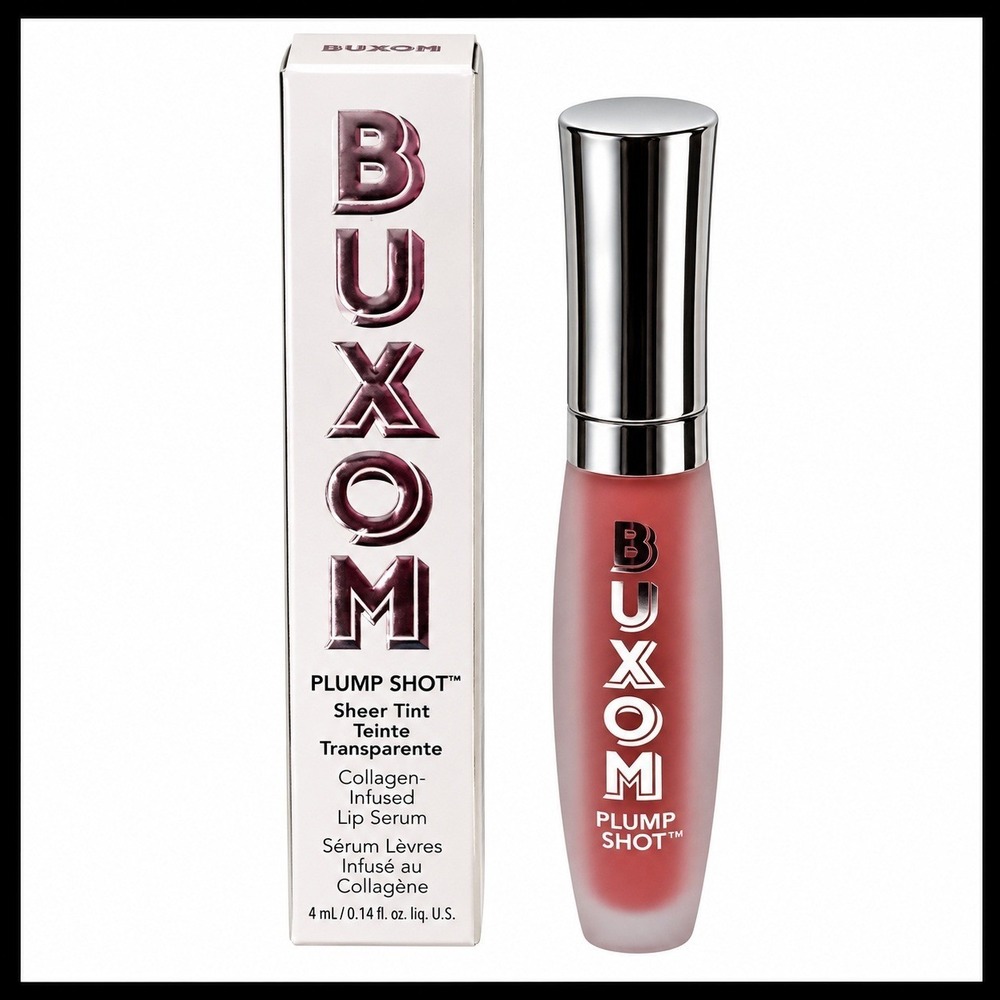 Buxom Plump Shot Sheer Tint Collagen Infused Lip Serum PLUSH PEACH Full Size